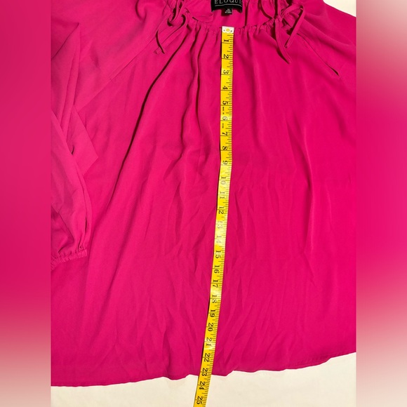 Eloquii pink top with neck ties, 20 - Picture 7 of 11